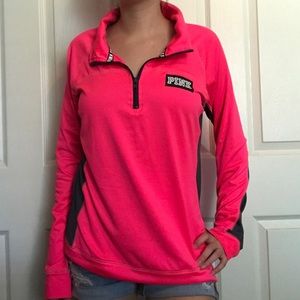 PINK ultimate half zip-up hoodie